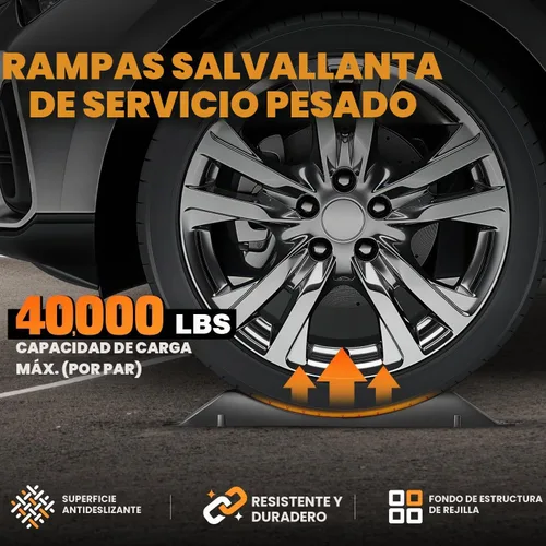 Vista 3 de Auto Dynasty Paquete de 4 rampas ahorradoras de neumáticos de 80,000 libras