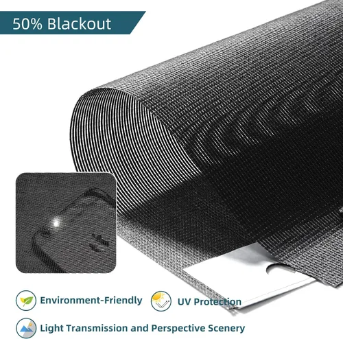 Vista 4 de Persiana enrollable motorizada de filtrado de luz funciona con HomeKit, Alexa, Google, persianas inteligentes 50% opacas para ventanas con motor