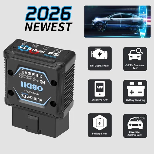 Vista 2 de Vgate vLinker FS - Adaptador Bluetooth FORS-can 0BD2 para for-d herramienta de diagnóstico de coche Fixd, escáner OBD2, Bluetooth MS-CAN, funciona