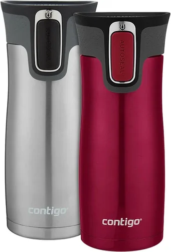 Vista 7 de Contigo AUTOSEAL West Loop - Taza de viaje de acero inoxidable aislada al vacío con tapa fácil de limpiar, 12 onzas, arándano