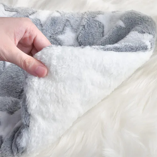 Vista 6 de Linwnil Paquete de 3 alfombrillas ultrasuaves para cama de perros y gatos con bonitos estampados, forro polar reversible, cama gruesa de hámster