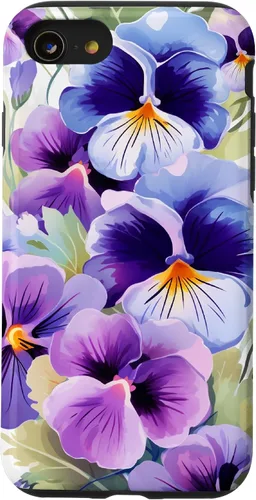 Vista 18 de Pansy Flower Pattern Floral Case for iPhone 17