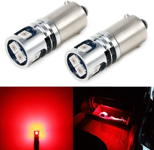 Vista 9 de PHINLION BA9S 1889 bombilla LED amarilla ámbar súper brillante 53 57 1895 3893 12929 T4W H5W H10W 12V bombillas LED no polarizadas para lectura