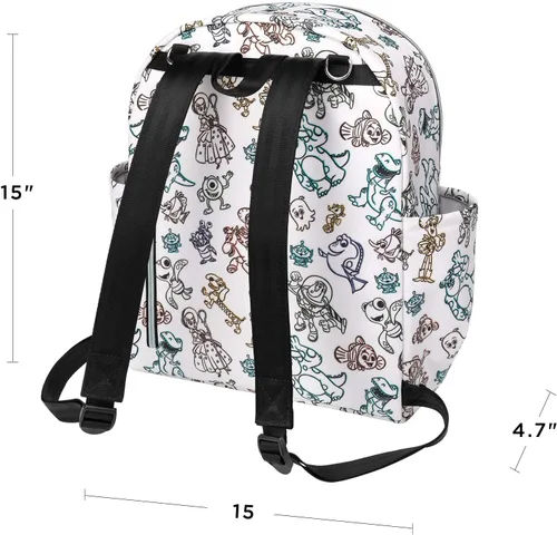 Vista 5 de Petunia Pickle Bottom Mochila Ace Bolsa de pañales Mochila para padres, Pixar Playday, Mochila Ace