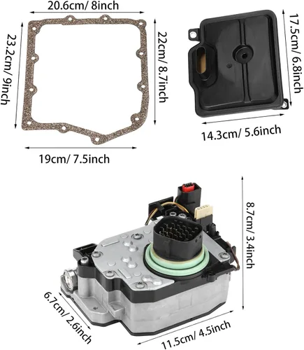 Vista 7 de Paquete de control de solenoide de transmisión 62TE con sello compatible con Chrysler Dodge 68376696AA REMAN 2007-UP MOP AR
