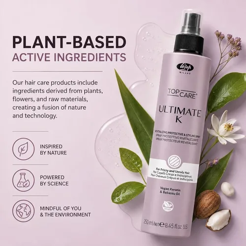 Vista 5 de Lisap Protector térmico para el cabello, spray líquido liso definitivo, productos para el cabello antiencrespamiento, protección térmica