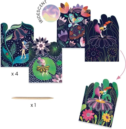 Vista 7 de DJECO Kit de manualidades de hadas – Pintura, dibuja, construye y más para el hogar, la escuela o regalos, divertido y creativo para familiares