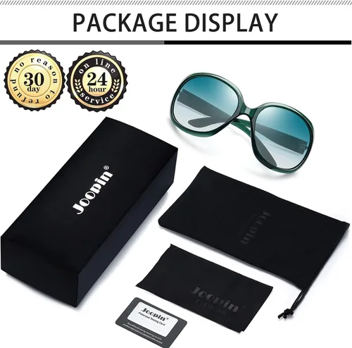 Vista 192 de Joopin Lentes de sol de gran tamaño para mujer, polarizados, grandes, para conducción, protección UV, grandes sombras