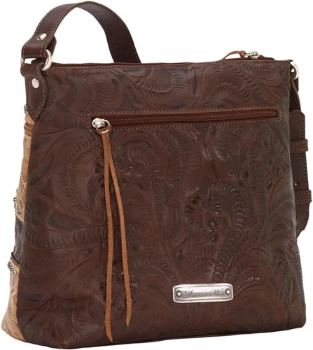 Vista 2 de American West Ladies Saddle Ridge Zip Top Shoulder Bag