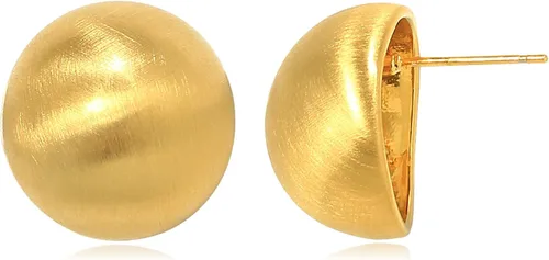 Vista 57 de KELMALL Aretes tipo argolla de oro de 14 quilates para mujer, hipoalergénicos, gruesos, redondos, no se deslustra, para orejas sensibles