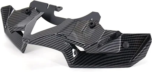 Vista 3 de Para Z900 2020-2022 de fibra de carbono para motocicleta, alerón delantero desnudo, alerón aerodinámico para alerón (negro brillante)