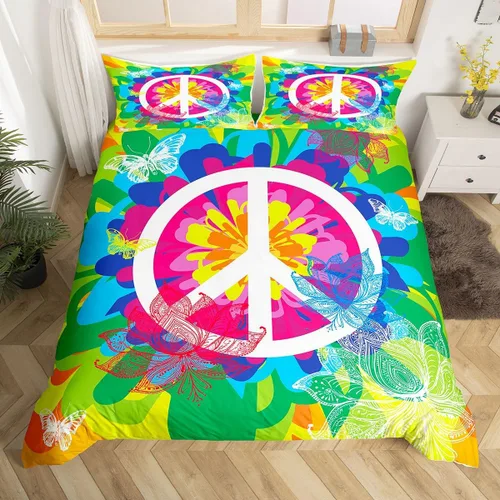 Vista 14 de Feelyou - Juego de funda de edredón de girasoles, cierre de zíper, de microfibra suave, con estampado 3D Multi 1005