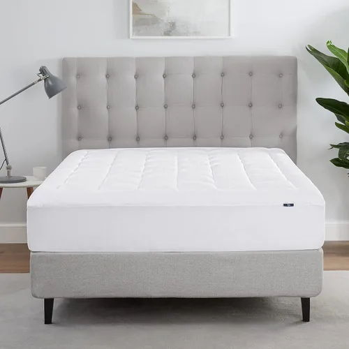 Vista 3 de Serta ComfortSure - Funda de colchón tamaño individual, almohadilla de colchón con parte superior acolchada ajustable, súper suave y transpirable