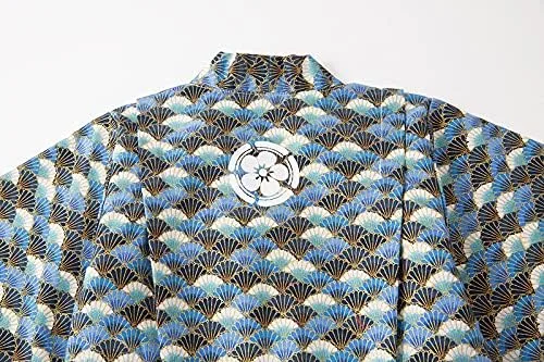 Vista 9 de SZCQ Traje de mameluco tipo kimono para bebé y niño, trajes japoneses de algodón samurái