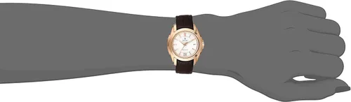 Vista 2 de Bulova 97de la mujer M104Precisionist Longwood Rose-tone Reloj de piel color café