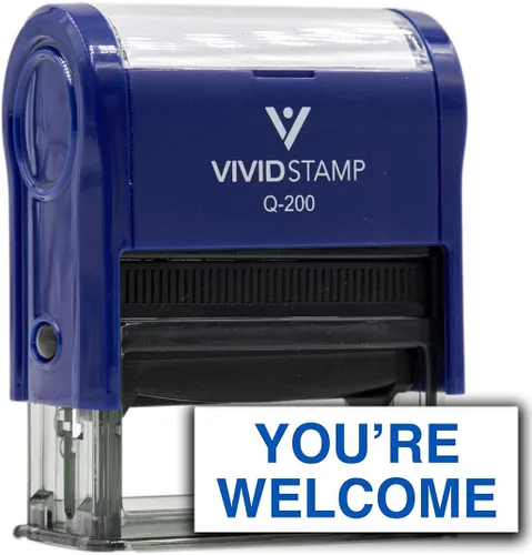 Vista 10 de Vivid Stamp You're Welcome - Sello de goma autoentintado (tinta negra) - Q-300