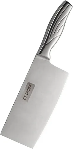 Vista 18 de TJ POP Cuchilla China de Chef, Cuchillo de Acero Inoxidable de 7.5 Pulgadas con Mango Ergonómico, Cuchillo de Cocina Ultra Afilado para Hogar