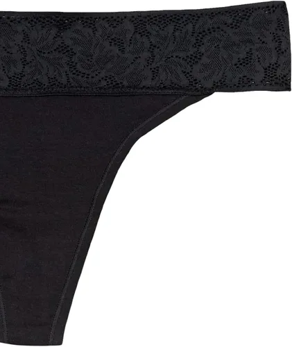 Vista 2 de Tienda Essentials Modal para mujer con bragas de encaje tanga o bikini paquete de 4