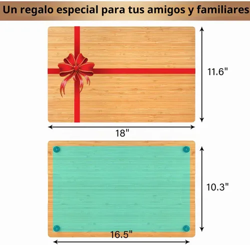 Vista 6 de Tabla de cortar de bambú compatible con horno doble Ninja DCT401 DCT402 DCT451, tabla de cortar resistente al calor para horno tostador