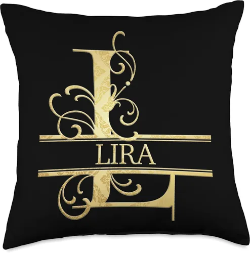 Vista 4 de Lira Name Gifts By Vnz Lira - Almohada con nombre, 16 x 16 pulgadas, multicolor