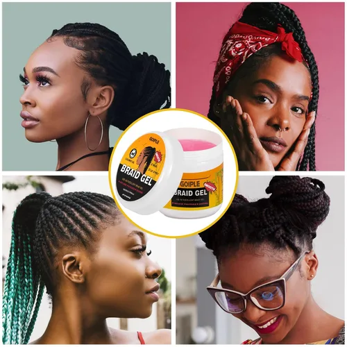 Vista 8 de Gel alisador de gran capacidad de 16 onzas con fijación fuerte para twist, locs, trenzas, bordes, cornrows - Sin residuos, controla el frizz, alto