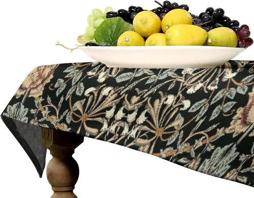 Vista 214 de Mantel Floral Retro de Pájaros, Diseño Original Bohemio William Morris Estampado Cubierta de Mesa para Hogar Picnic Fiesta Comedor Cocina William
