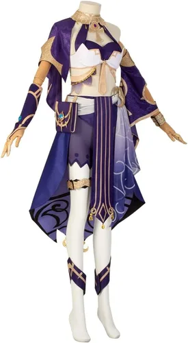 Vista 3 de Candace - Juego de cosplay de Candace, disfraz de Halloween, carnaval, Sumeru, conjunto completo para mujer