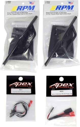 Vista 3 de RPM RC Products Parachoques Delantero W/Luces LED Combo - Compatible con Traxxas Slash 2WD #2004