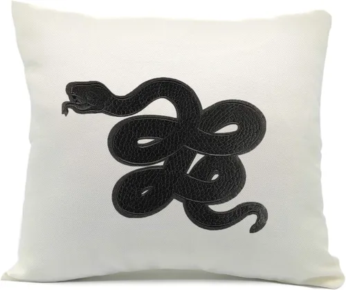 Vista 5 de Funda de almohada con bordado de serpiente, funda de cojín para decoración del hogar, cuadrado suave, 18 x 18 pulgadas