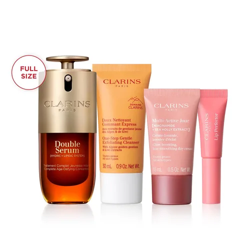 Vista 2 de Clarins DOBLE SÉRUM Suero Facial Antienvejecimiento Visiblemente Reafirma, Suaviza, Aumenta la Radiancia y Refina los Poros Hidratación 24H