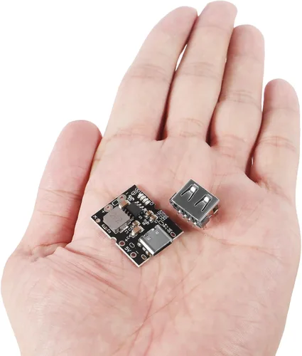Vista 6 de 12 unidades tipo C USB 5V 2A Step-Up módulo de alimentación convertidor de aumento de batería de litio placa de protección de carga con indicador