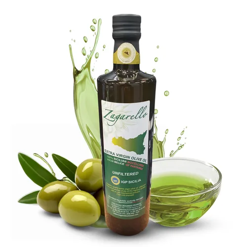 Vista 9 de Zagarello Aceite de oliva italiano 100% trazable extra virgen, 8.45 onzas líquidas sin filtrar, puro, certificado IGP