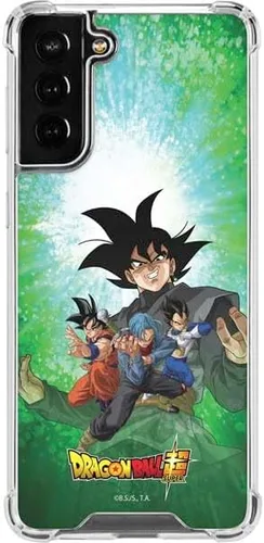 Vista 5 de Skinit Funda transparente compatible con Galaxy S22 Plus, diseño oficial de Dragon Ball Super Goku