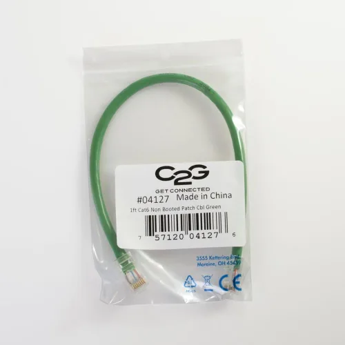 Vista 96 de C2G, cables Cat 6, parche de cables sin arranque, Negro