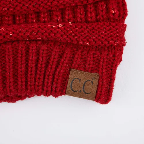 Vista 349 de C.C Trendy Warm Chunky Soft Stretch Cable Knit Beanie