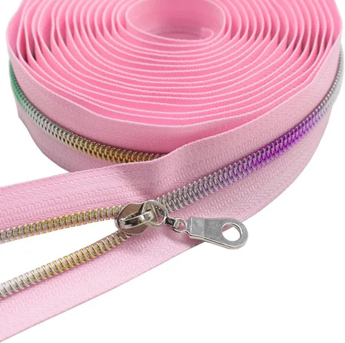 Vista 31 de YaHoGa #5 Cremalleras metálicas de nailon color latón antiguo de The Yard Bulk Cinta beige de 10 yardas con 25 unidades de tiradores para costura