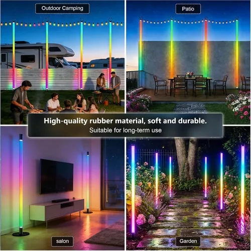 Vista 6 de AILBTON Tira de luces de neón, cuerda de luces LED flexible con control remoto y aplicación, múltiples modos de sincronización de música, luces LED