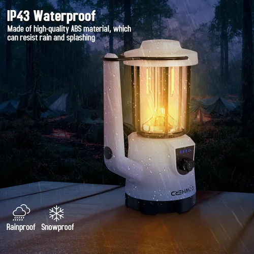 Vista 4 de Linterna Recargable 2-en-1 LED Linterna de Mano con Modos de Linterna y Reflector - Perfecta para Cortes de Energía, Camping, Senderismo