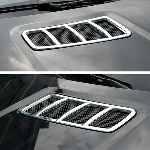 Vista 3 de Ajuste de la etiqueta engomada de la capilla del techo del motor del ABS Chrome para Mercedes Benz ML GL GLE GLS 2013-2017