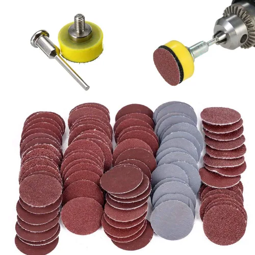 Vista 5 de Saiper 100 unidades de discos de lijado de 1 pulgada/0.984 in Kit de disco de lijadora para Dremel