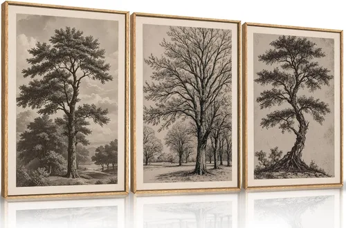 Vista 63 de HPINUB - Lienzo decorativo abstracto moderno para pared, juego de 3 impresiones artísticas enmarcadas, pintura de pared grande en blanco y negro, 16