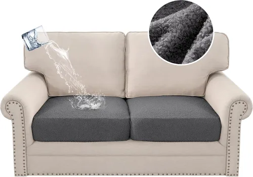 Vista 11 de H.VERSAILTEX Fundas Impermeables para Cojines de Asiento de Sofá, Fundas de Sofá para Asientos, Protectores Antideslizantes para Cojines de Sofá