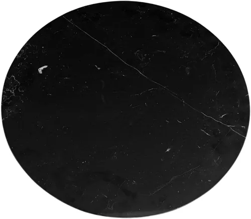 Vista 11 de Bandeja de servir para otomano redonda de piedra de mármol negro pieza central moderna para mesa de cocina y baño decoración organizadora del hogar