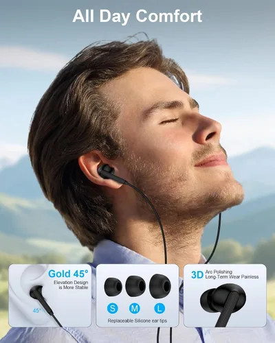 Vista 4 de Samsung - Auriculares con cable USB C, auriculares USB C con cable para Apple iPhone 17e 17 Pro Max 17pro Air 16e 16 15 Plus, auriculares
