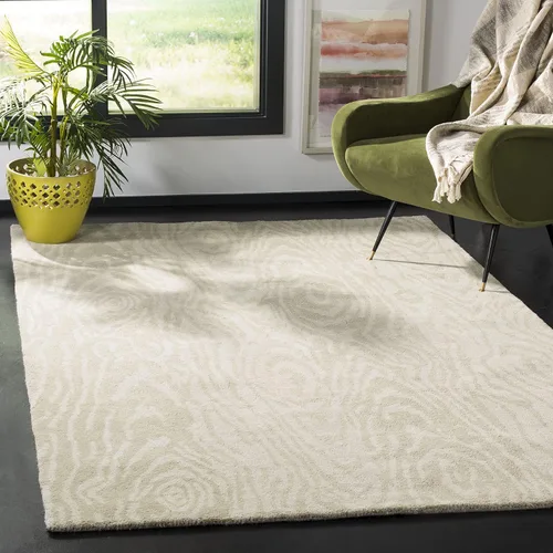 Vista 8 de MARTHA STEWART x SAFAVIEH MSR4534D - Alfombra de lana sintética hecha a mano de 9 x 12 pies, color gris niebla Gris (Grey Mist)