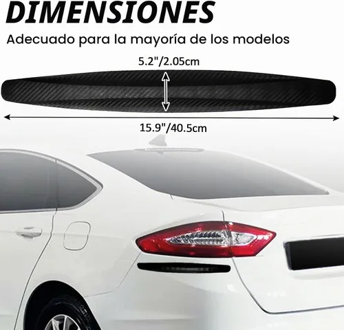 Vista 2 de BokWin Paquete de 2 tiras protectoras negras Parche anticolisión, protector antiarañazos, universal para autos, SUV, camioneta