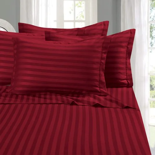 Vista 11 de Elegant Comfort - Juego de sábanas de 4 piezas, microfibra de 1500 hilos de calidad egipcia de lujo resistente a las arrugas, rayas estilo damasco