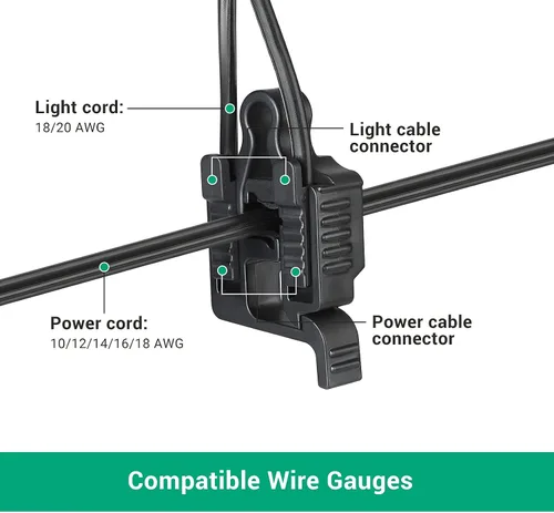 Vista 7 de EDISHINE Paquete de 6 conectores de cable de bajo voltaje, conectores de cable de iluminación de paisaje, impermeables, para iluminación