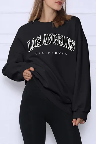 Vista 4 de Trendy Queen Sudaderas de gran tamaño para mujer, sudaderas con capucha de forro polar con cuello redondo, suéteres cómodos, ropa de otoño e
