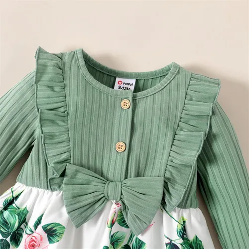 Vista 3 de PATPAT Baby Girl Dress Infant Girls Long Sleeve Baby Fall Winter Dress